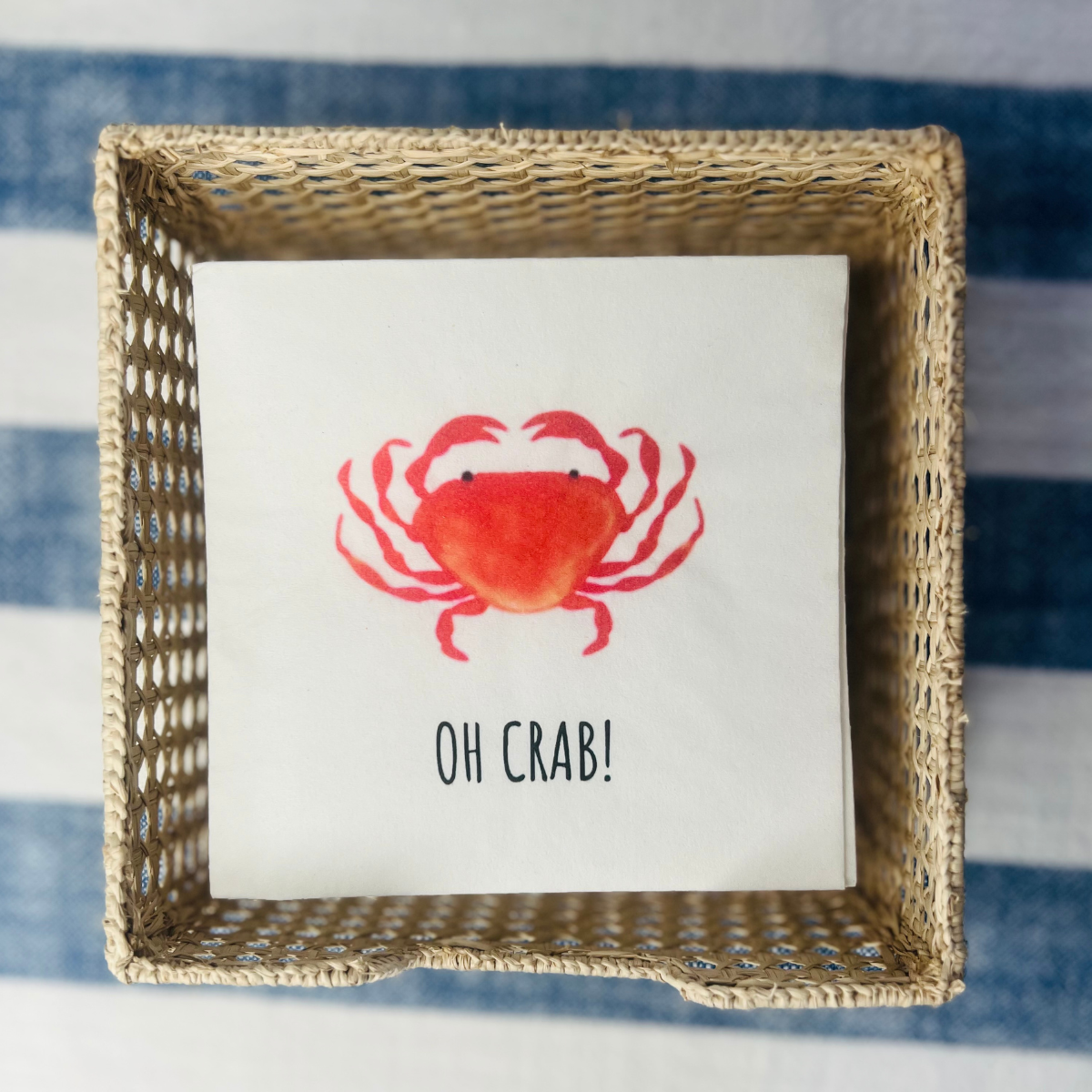 Oh Crab! Cocktail Paper Beverage Napkins