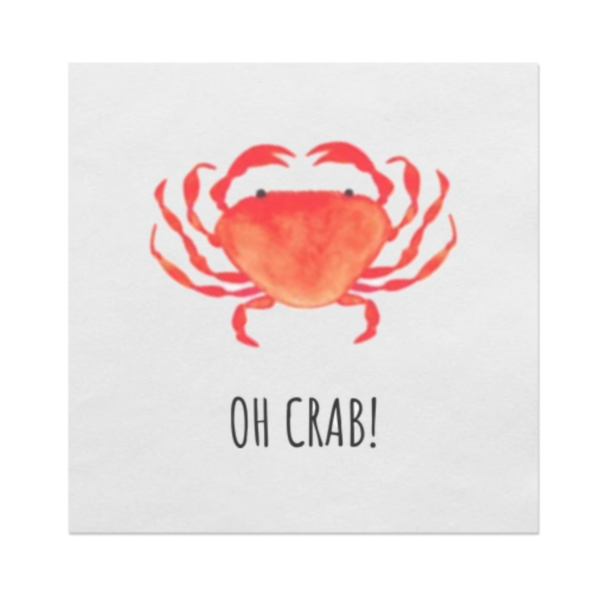 Oh Crab! Cocktail Paper Beverage Napkins