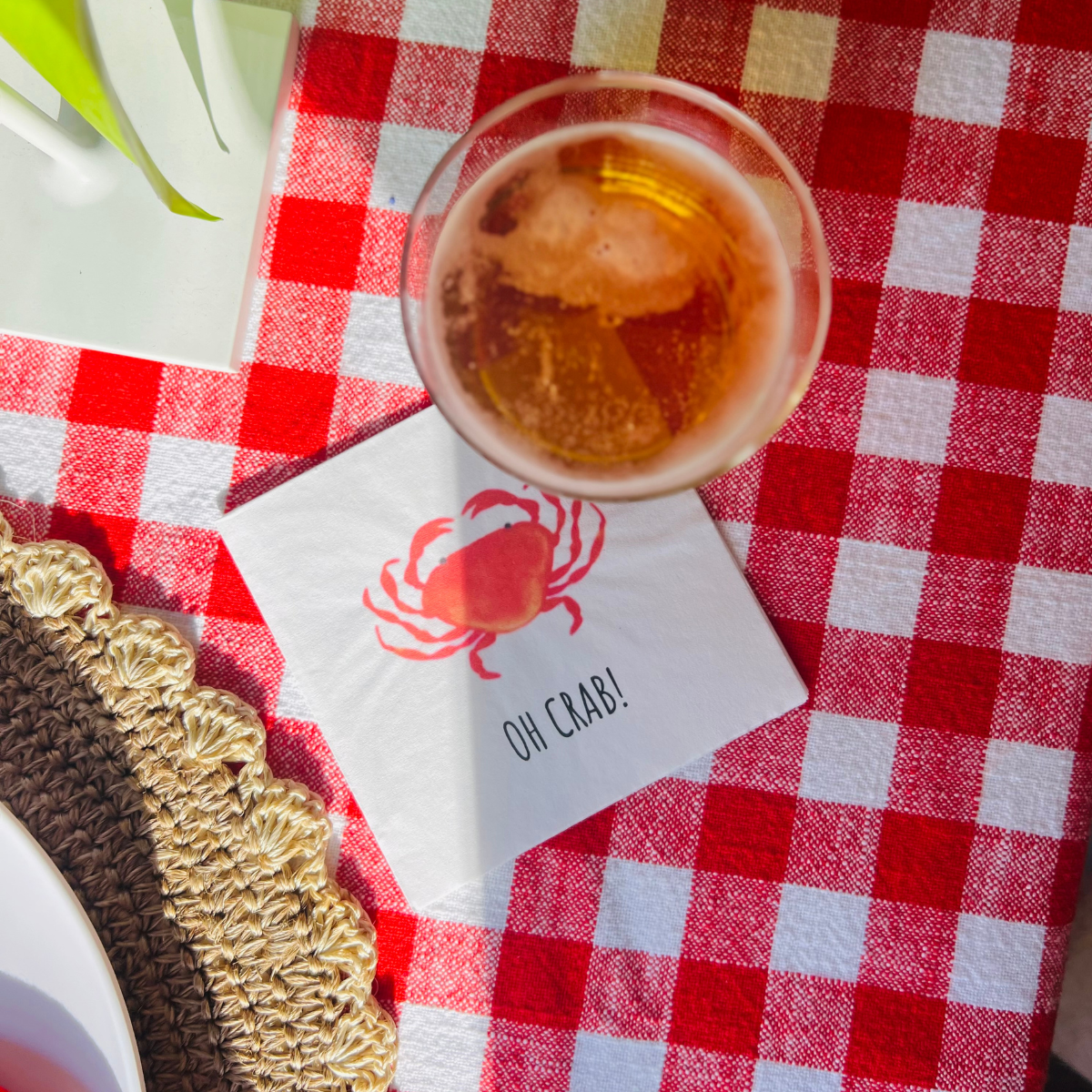 Oh Crab! Cocktail Paper Beverage Napkins