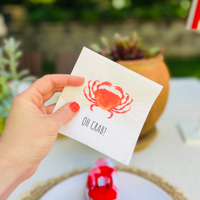 Oh Crab! Cocktail Paper Beverage Napkins
