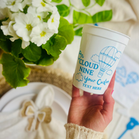 On Cloud Nine Baby Shower Cups | Customizable Baby Shower Cups | We Are On Cloud Nine Theme