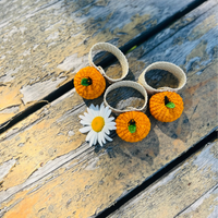 Handwoven Orange/Pumpkin Napkin Ring