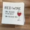Red Wine Cocktail Paper Beverage Napkins
