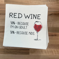 Red Wine Cocktail Paper Beverage Napkins