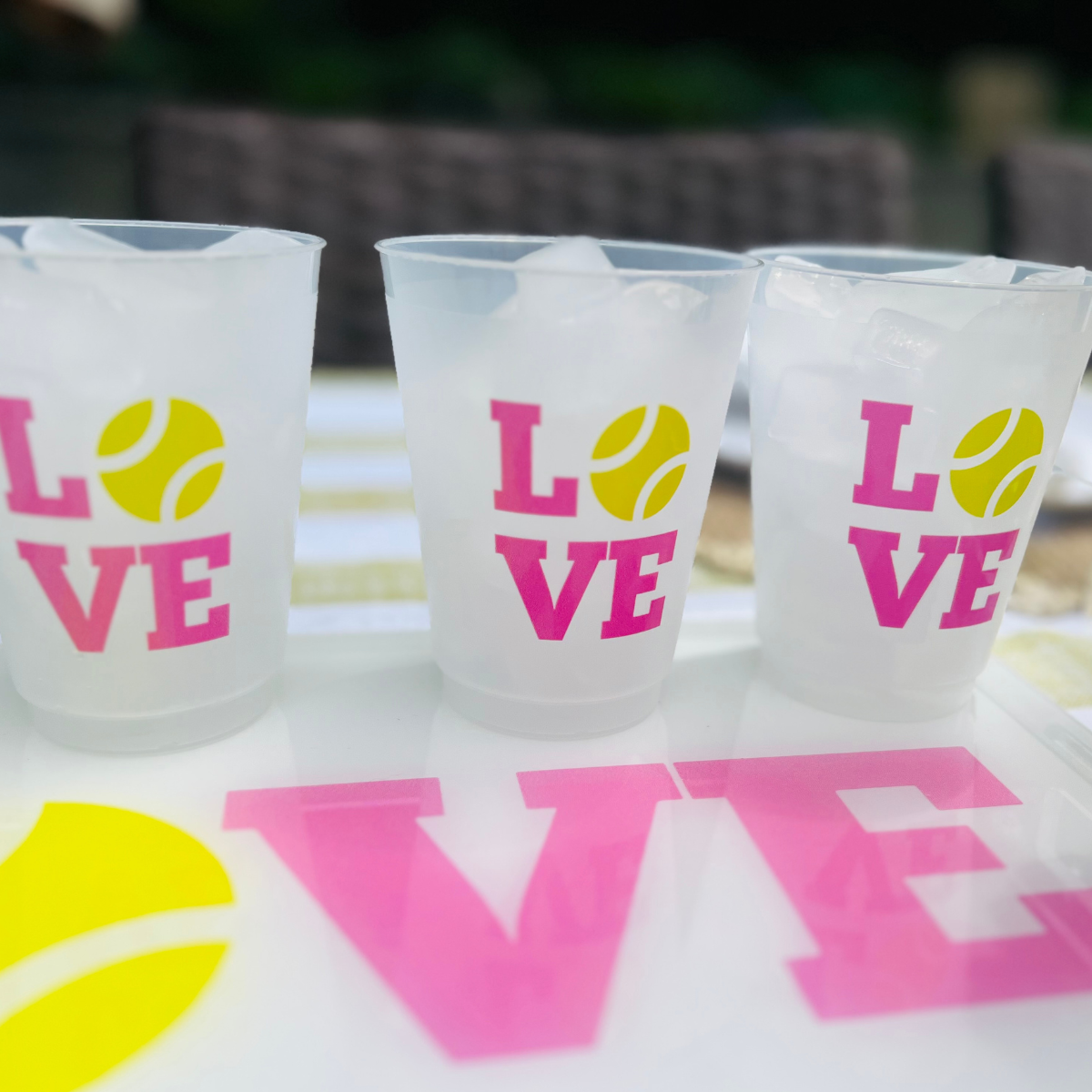 Tennis Love Frosted Drinking Cups, 16oz | Perfect Match