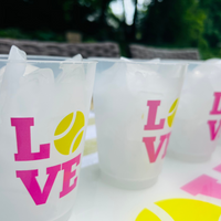 Tennis Love Frosted Drinking Cups, 16oz | Perfect Match