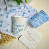 Up To Snow Good Customizable 16oz Stadium Cups | Snow In Love Bachelorette Theme