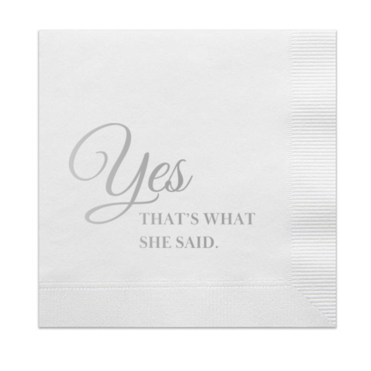 Yes That's What She Said Cocktail Paper Beverage Napkins, Set of 20