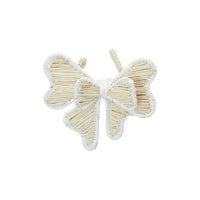 Handwoven Bow Napkin Ring with White Trim