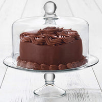 Selena Glass Cake Stand with Dome