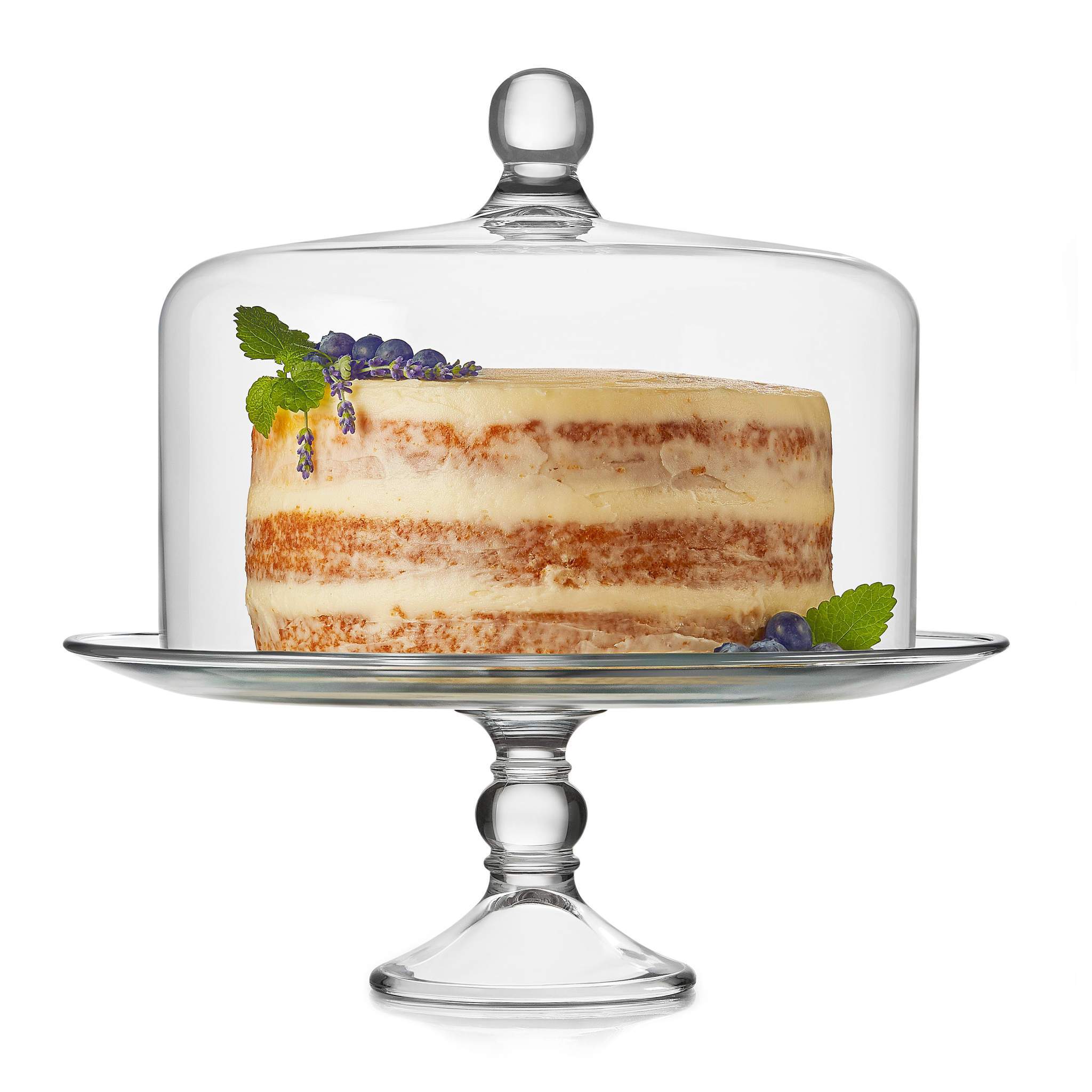 Selena Glass Cake Stand with Dome