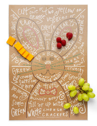 Charcuterie Cheat Sheet with Bunny Design