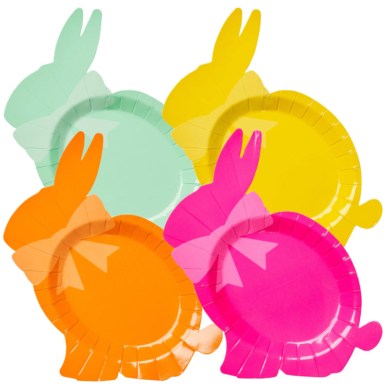 Bunny Plate Hoppy Easter Assorted Color, Set of 8