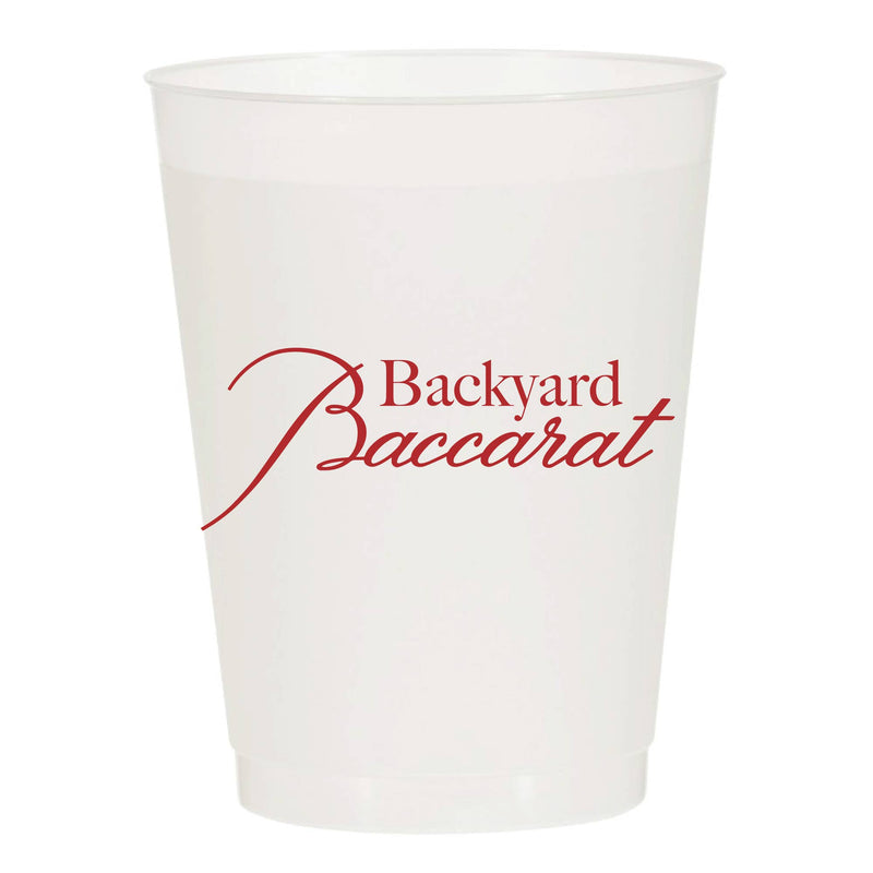 Backyard Baccarat Frosted Cups, Set of 6