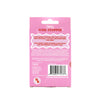 Pink packaging of a wine stopper with text and branding on a white background
