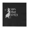 100% That Witch Halloween Cocktail Paper Beverage Napkins, Silver Font