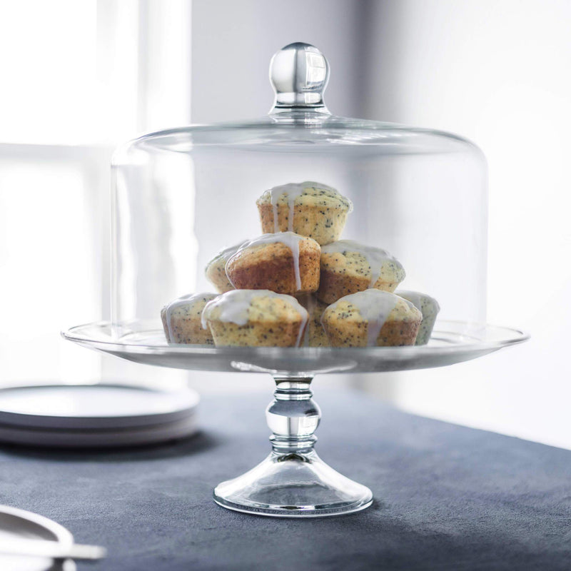 Selena Glass Cake Stand with Dome