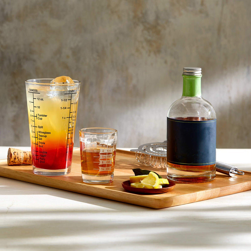 Mixologist Essentials 2-Piece Measuring Glass Set For Cocktail Enthusiasts