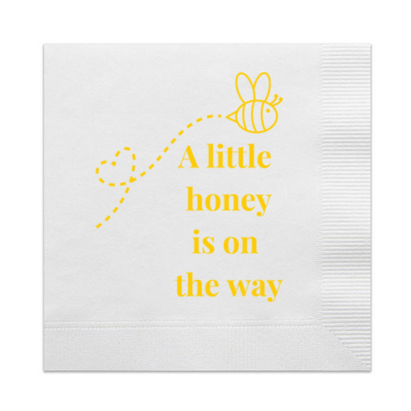 A Little Honey Is On The Way Cocktail Paper Beverage Napkins