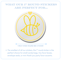 Personalized "A Little Honey Is On The Way" Bee Baby Shower Stickers For Party Favors & Gift Bags | Custom Name | Multiple Sizes Available