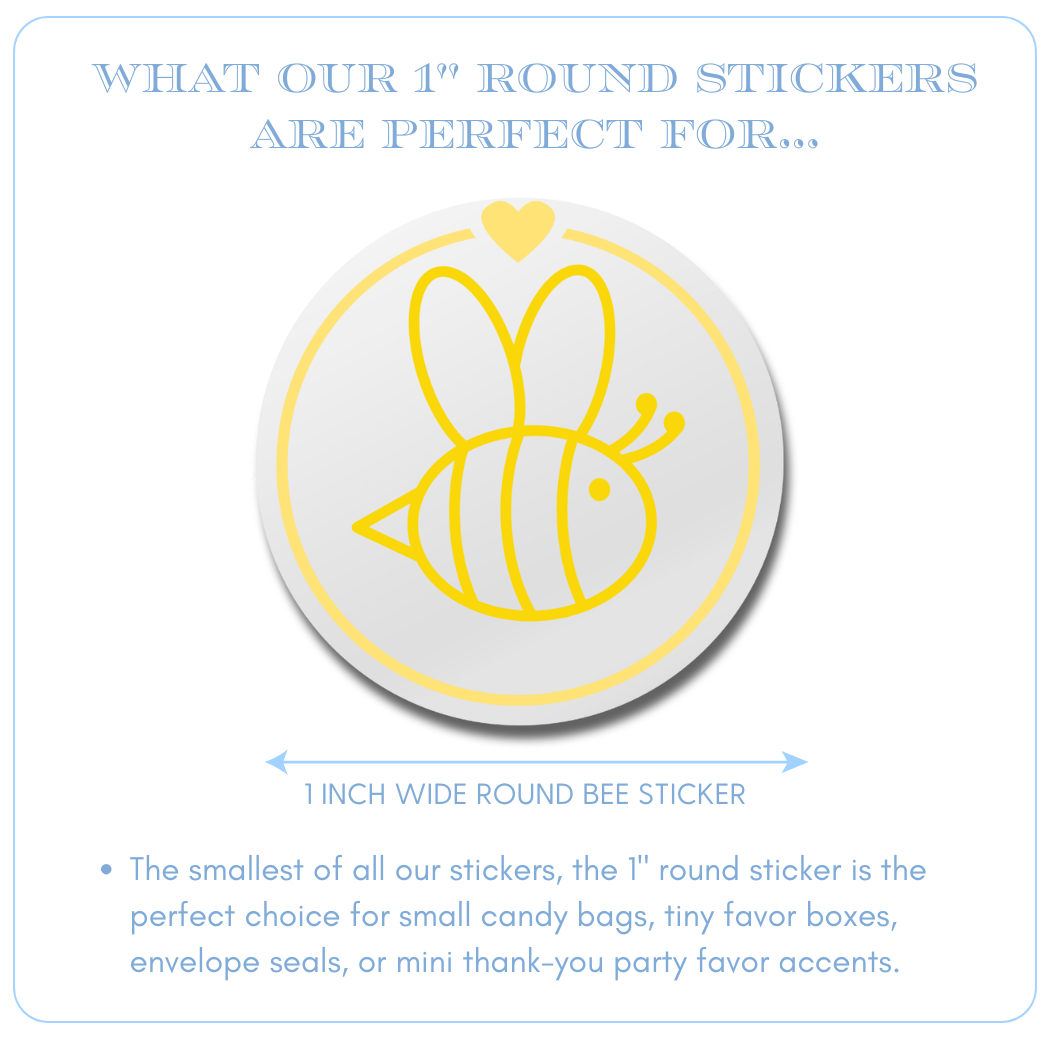 Personalized "A Little Honey Is On The Way" Bee Baby Shower Stickers For Party Favors & Gift Bags | Custom Name | Multiple Sizes Available