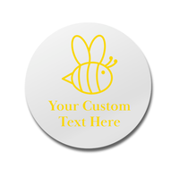 Personalized "A Little Honey Is On The Way" Bee Baby Shower Stickers For Party Favors & Gift Bags | Custom Name | Multiple Sizes Available