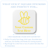 Personalized "A Little Honey Is On The Way" Bee Baby Shower Stickers For Party Favors & Gift Bags | Custom Name | Multiple Sizes Available
