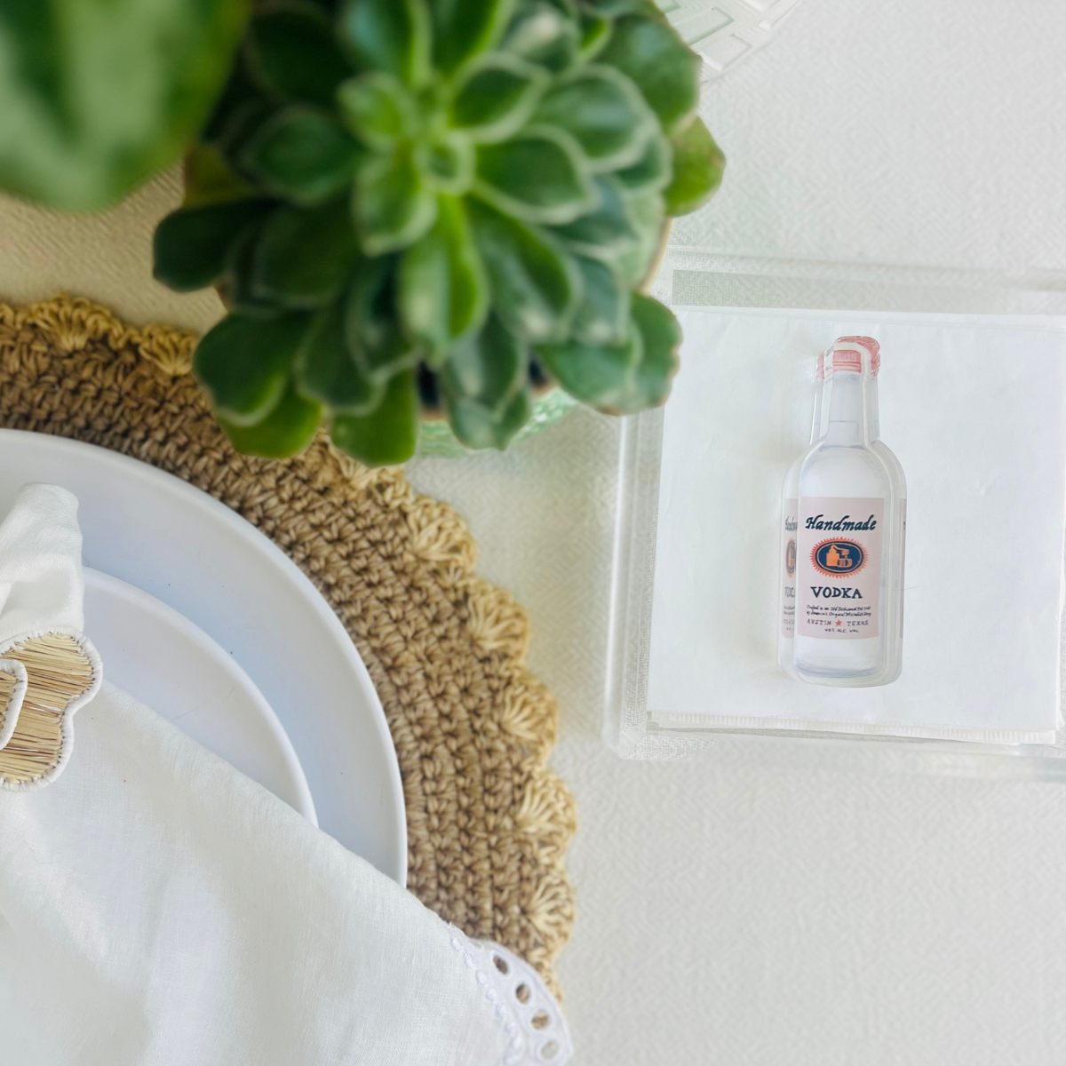 Vodka Bottle Acrylic Napkin Weight