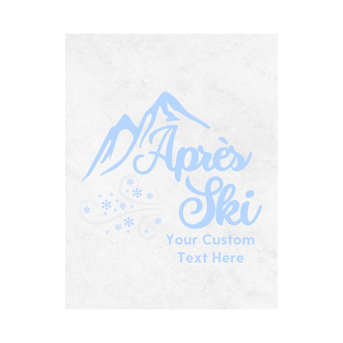 Après Ski Customizable Wine Label