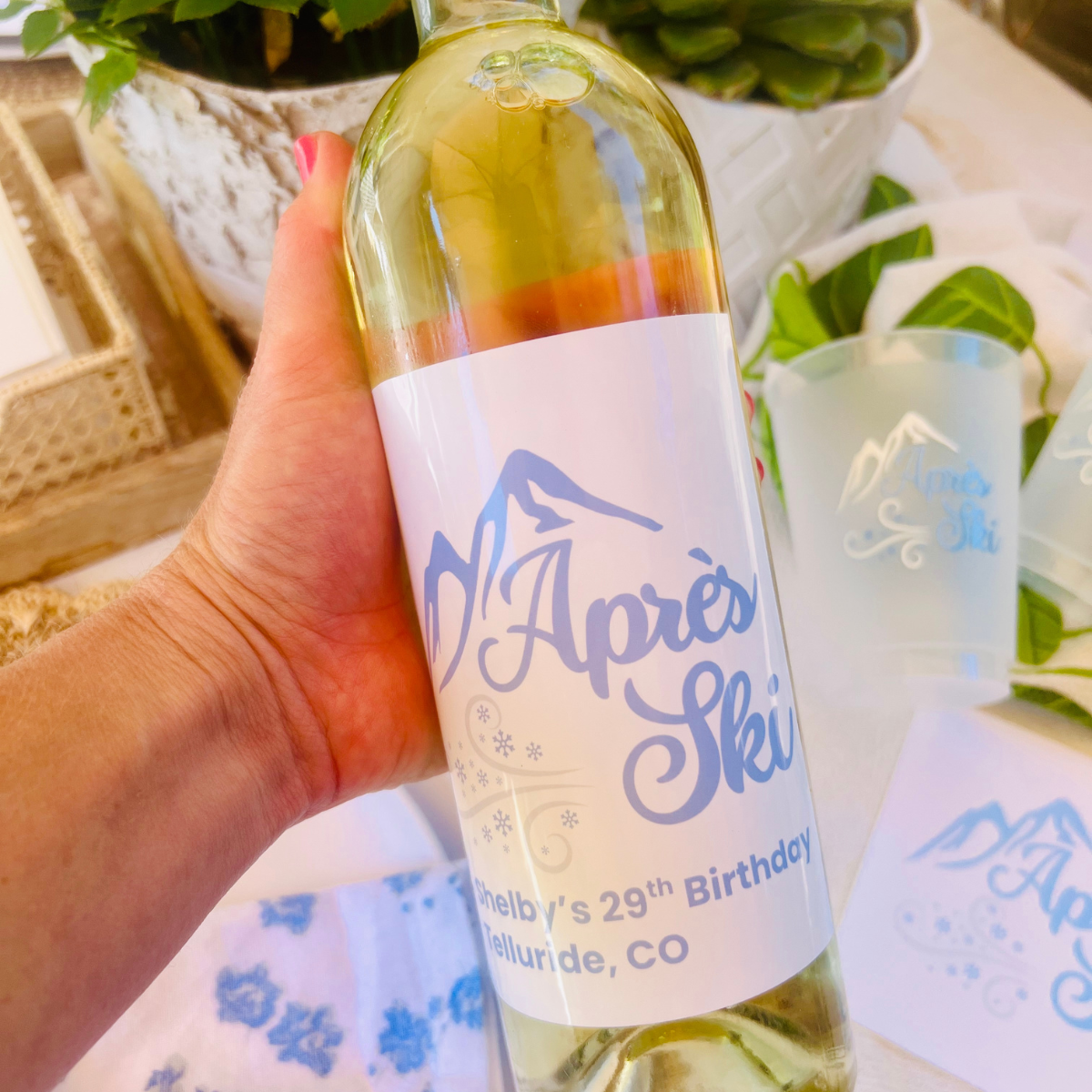 Après Ski Customizable Wine Label