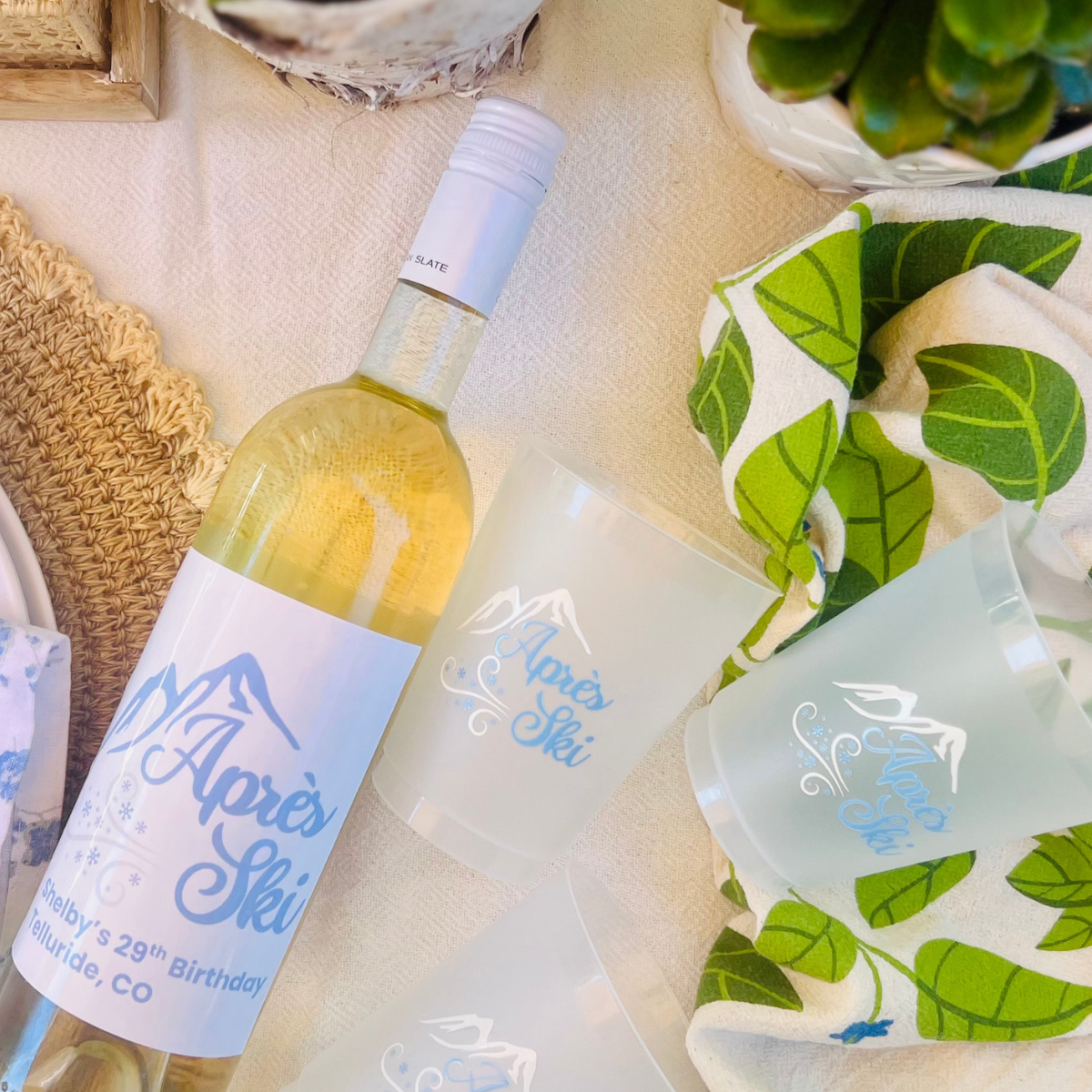 Après Ski Customizable Wine Label