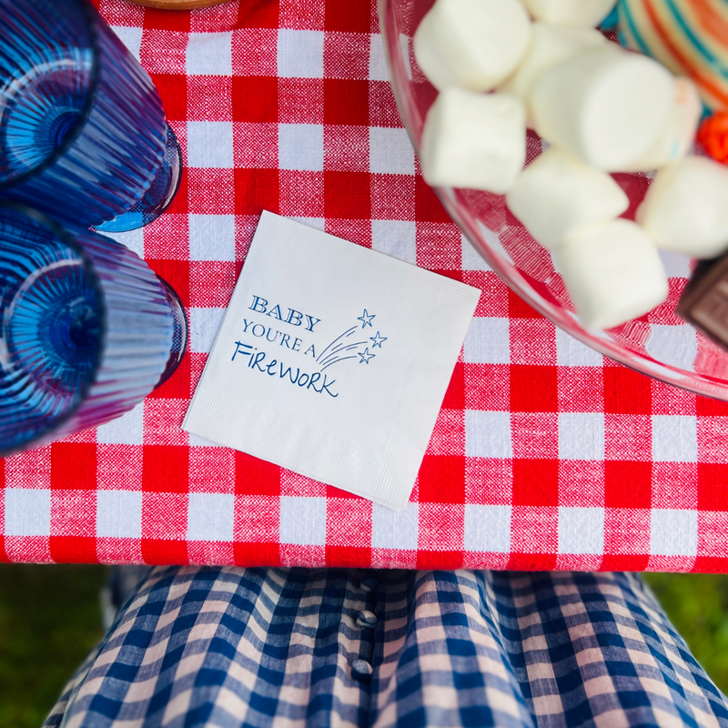 Baby You're A Firework 4th Of July Cocktail Paper Beverage Napkins