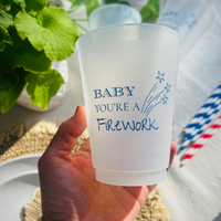 Baby You're A Firework Frosted Drinking Cups, 16oz