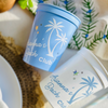 Beach Bach Club Customizable Stadium Cups - Beach Bachelorette Party Cups & Tropical Bach Weekend Favors