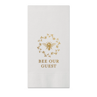 "Bee Our Guest" Paper Guest Towels, Pack of 30 | Bee Guestroom Décor