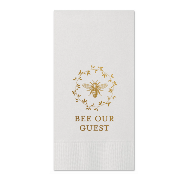 "Bee Our Guest" Paper Guest Towels, Pack of 30 | Bee Guestroom Décor