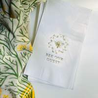 "Bee Our Guest" Paper Guest Towels, Pack of 30 | Bee Guestroom Décor