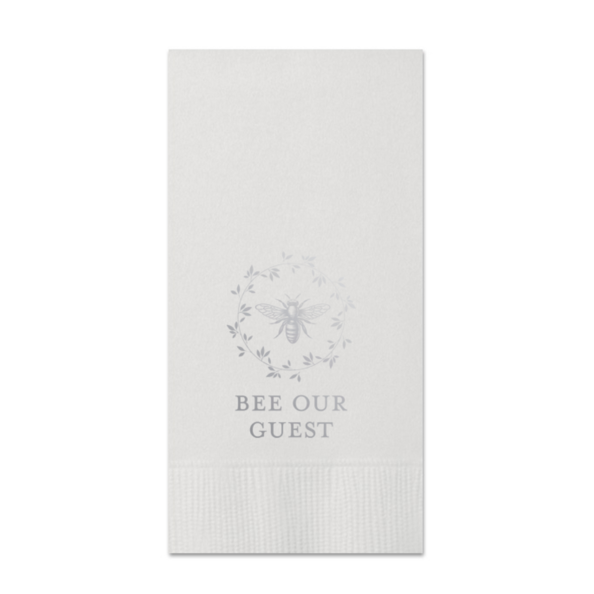 "Bee Our Guest" Silver Paper Guest Towels, Pack of 30 | Bee Guestroom Décor