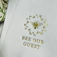 "Bee Our Guest" Paper Guest Towels, Pack of 30 | Bee Guestroom Décor