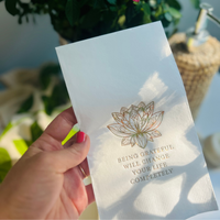 Being Grateful Holographic Gold Foil Paper Guest Towels, Pack of 30 | Thanksgiving Guest Towels