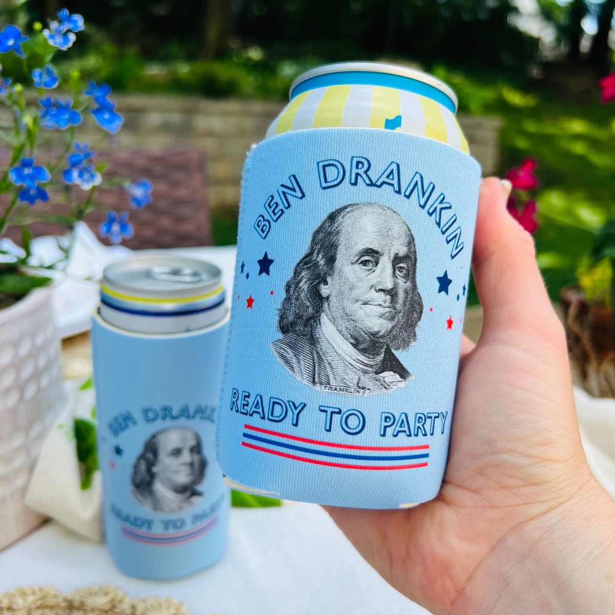 Ben Drankin Can Cooler Sleeve for 4th of July