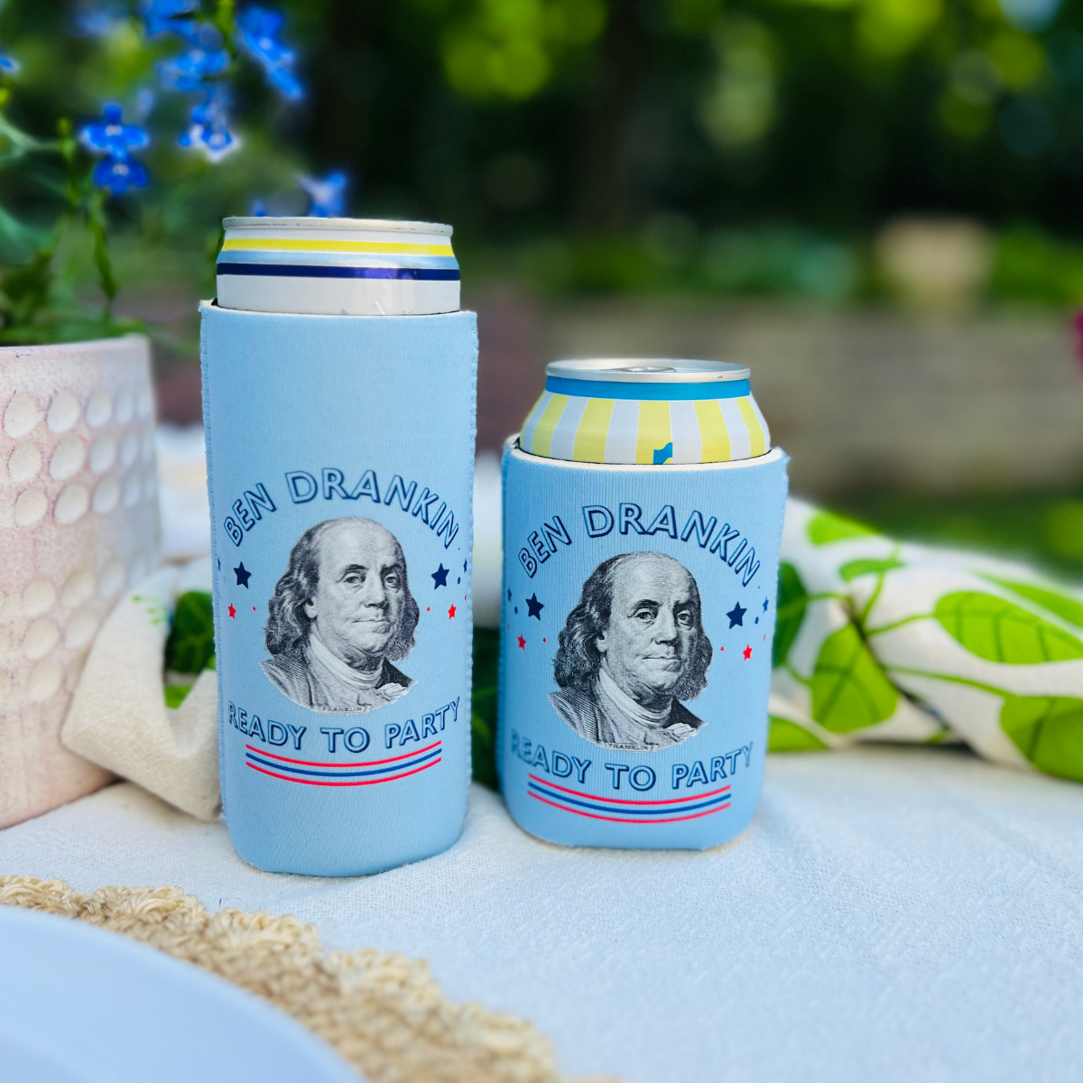 Ben Drankin Can Cooler Sleeve for 4th of July