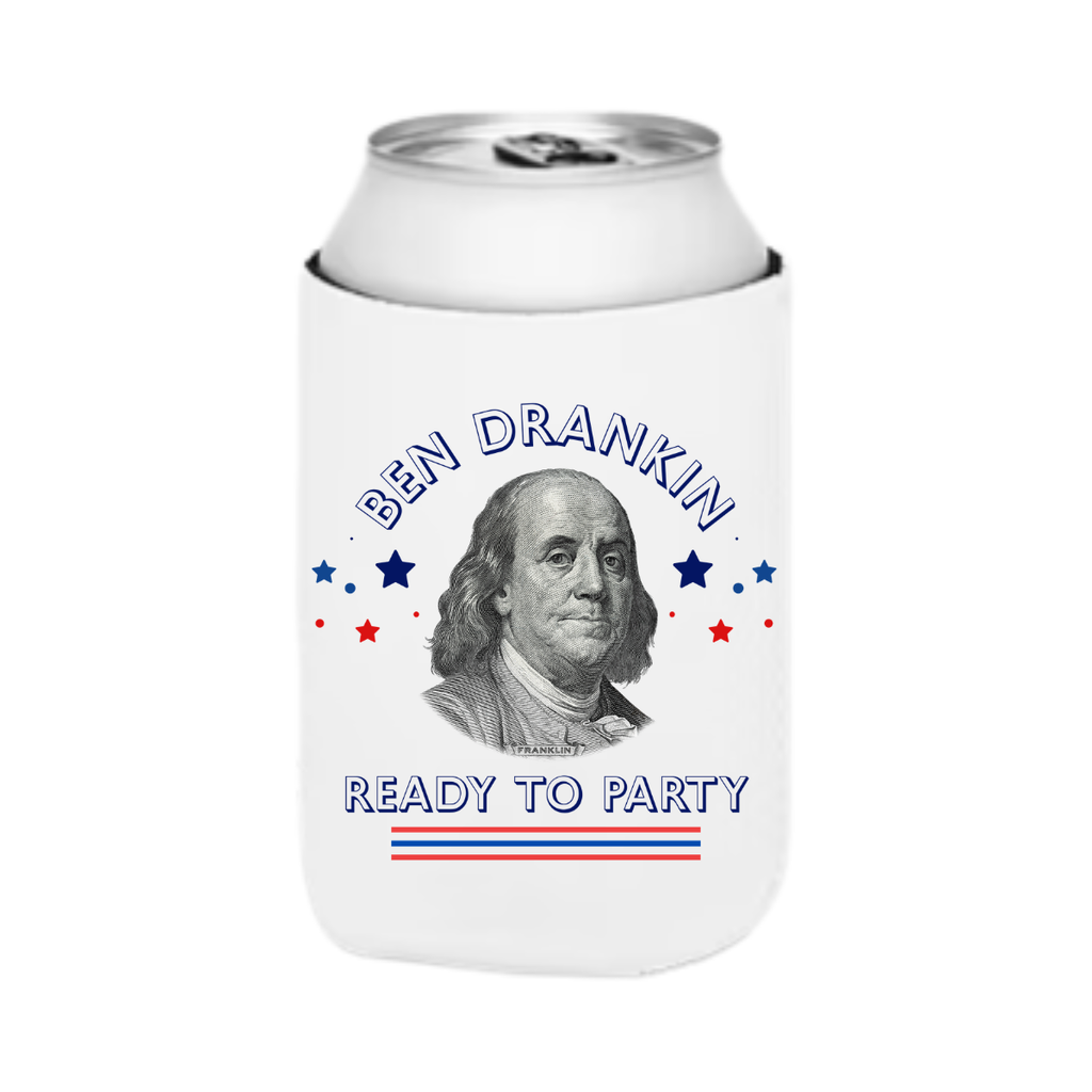 Ben Drankin Can Cooler Sleeve for 4th of July
