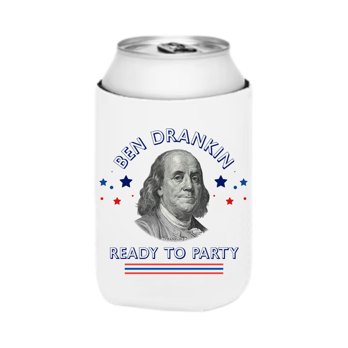 Ben Drankin Can Cooler Sleeve for 4th of July