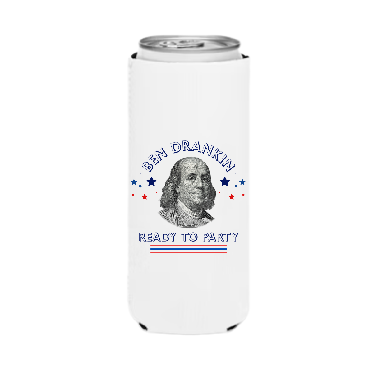 Ben Drankin Can Cooler Sleeve for 4th of July