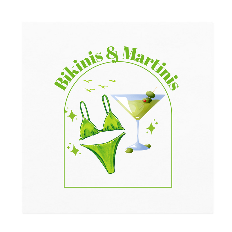 Bikinis & Martinis Cocktail Paper Beverage Napkins