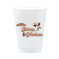 Bikinis And Martinis Frost Flex 16oz Drinking Cups | Espresso Martini Cups