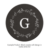 Custom Initial Round Paper Coasters With Floral Border