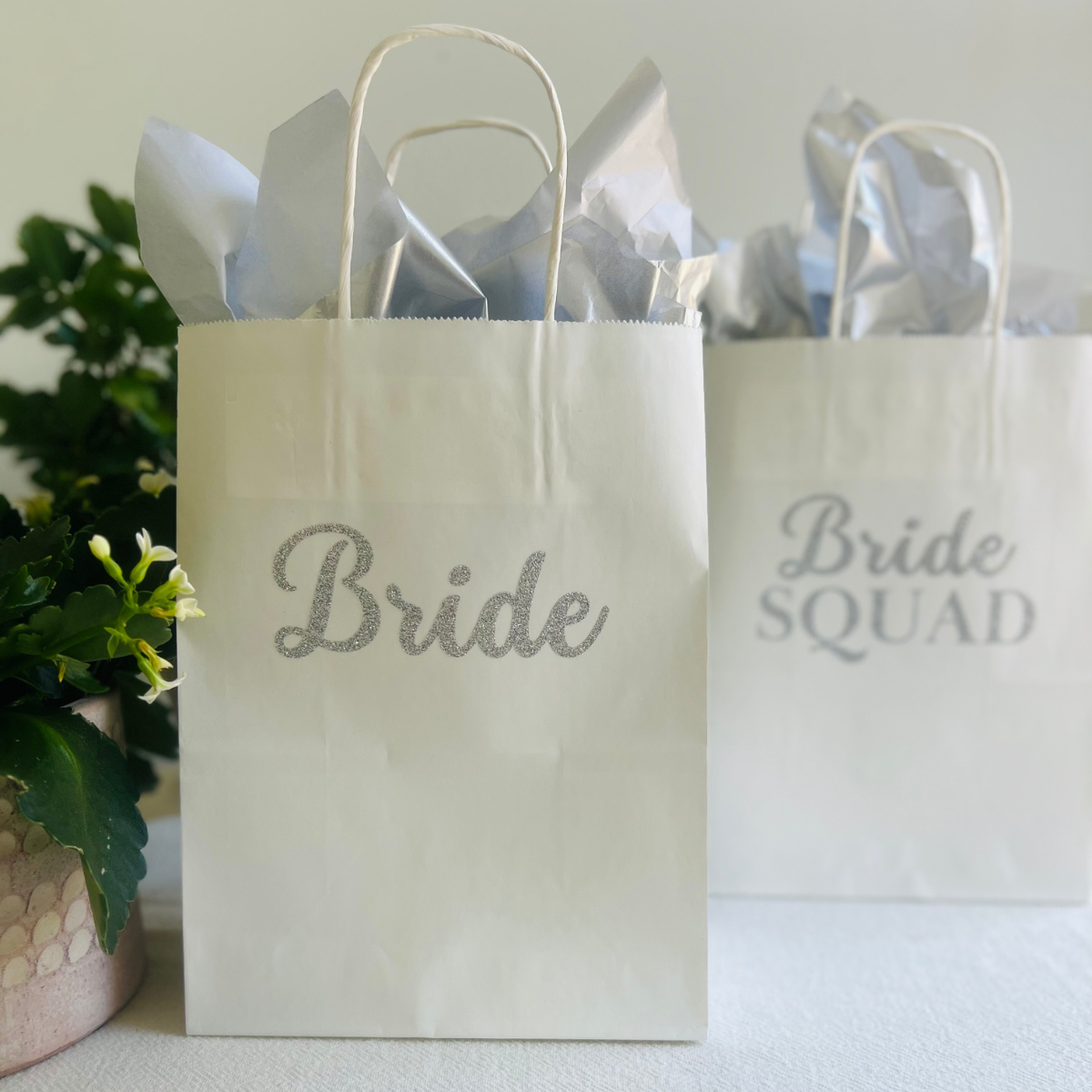 Bride And Bride Squad Bachelorette Paper Gift Bags | Bachelorette Party Favors