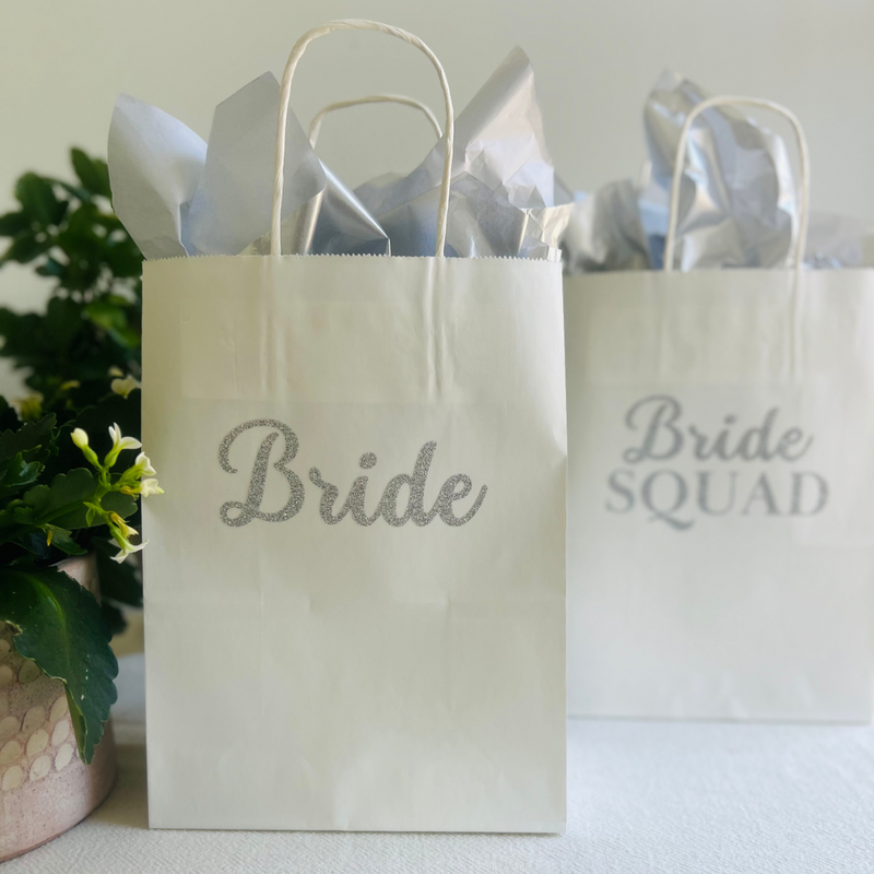 Bride And Bride Squad Bachelorette Paper Gift Bags | Bachelorette Party Favors